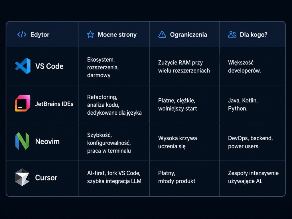 VS Code vs. konkurencja: co wybrać w 2026 roku?