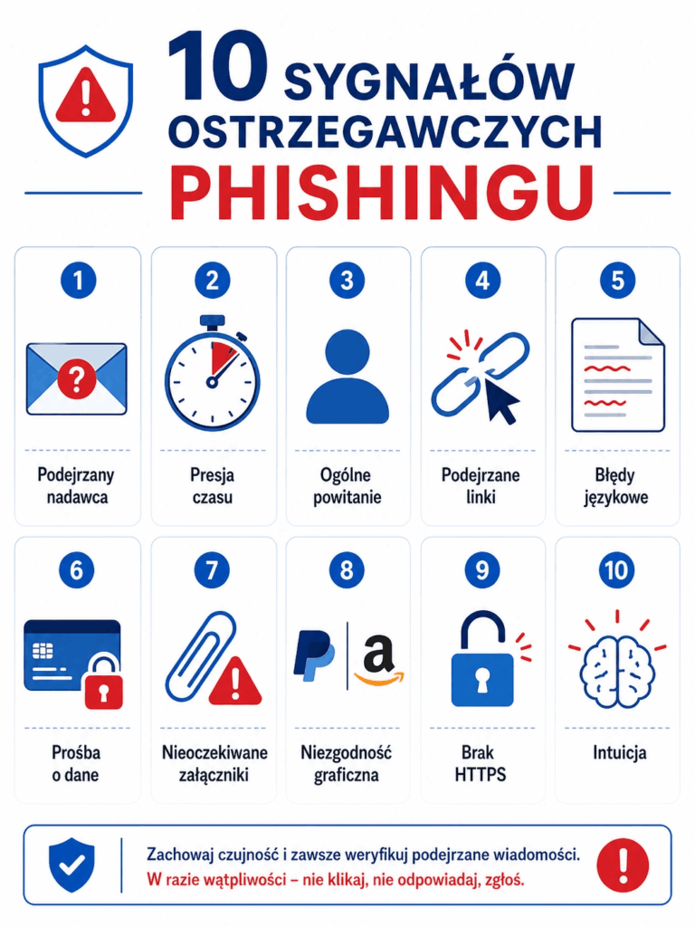 Sygnały, że to phishing