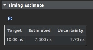 10 ns jest to okres dla częstotliwości zegara 100 MHz