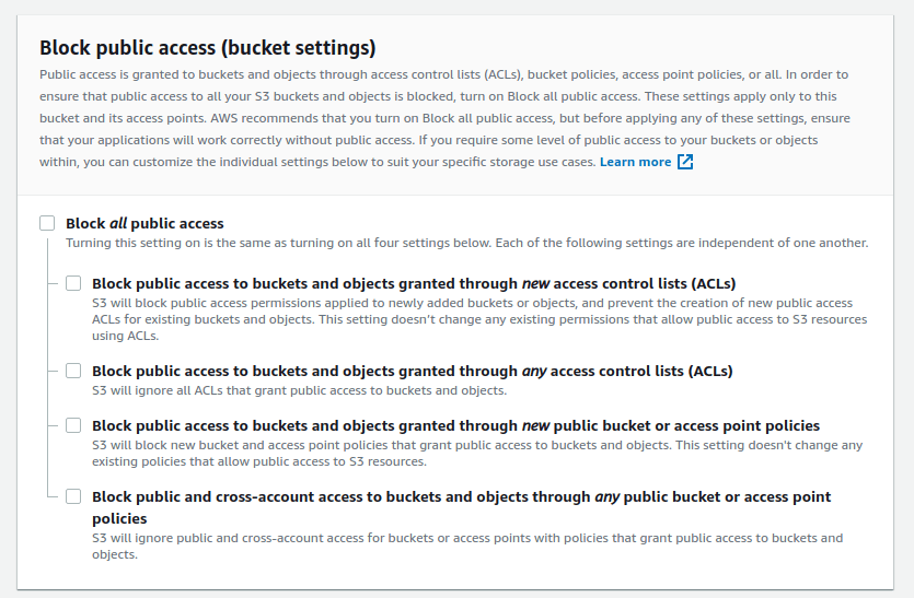 Amazon S3 - pliki publiczne