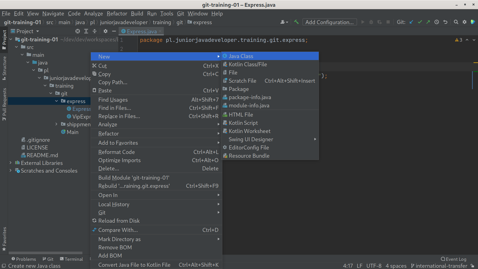 git intellij commit changes