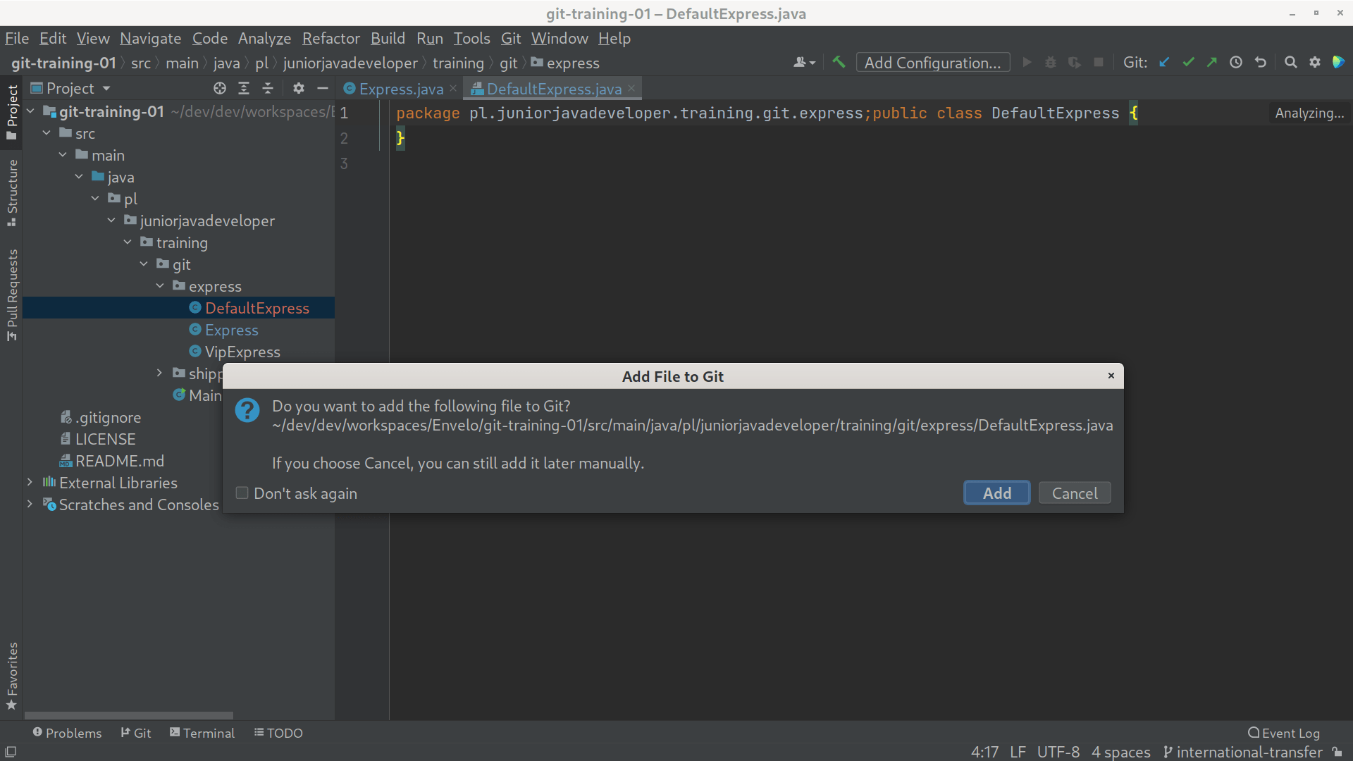 intellij changes