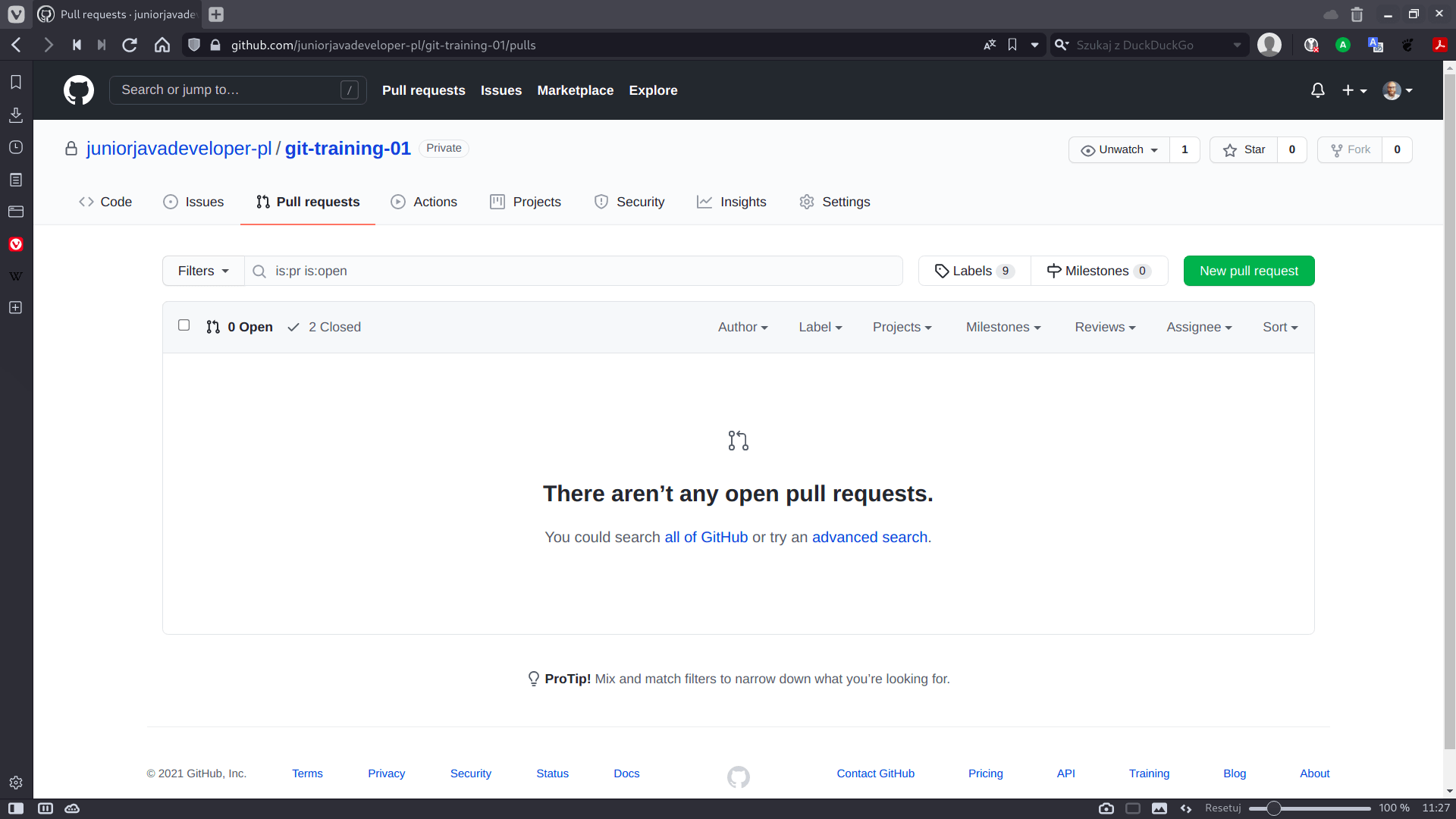 github pull request