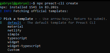 preact cli