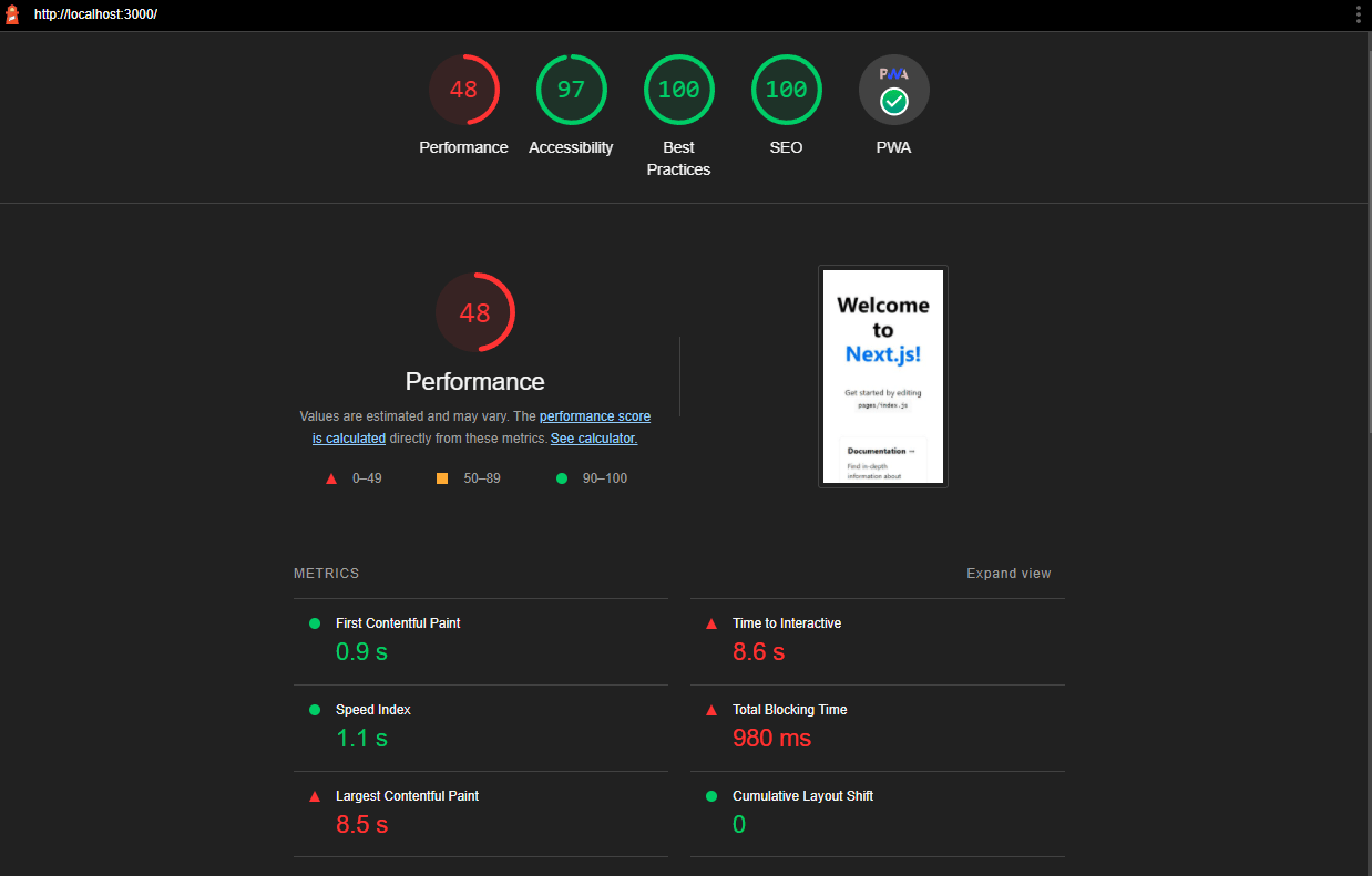 performance next react